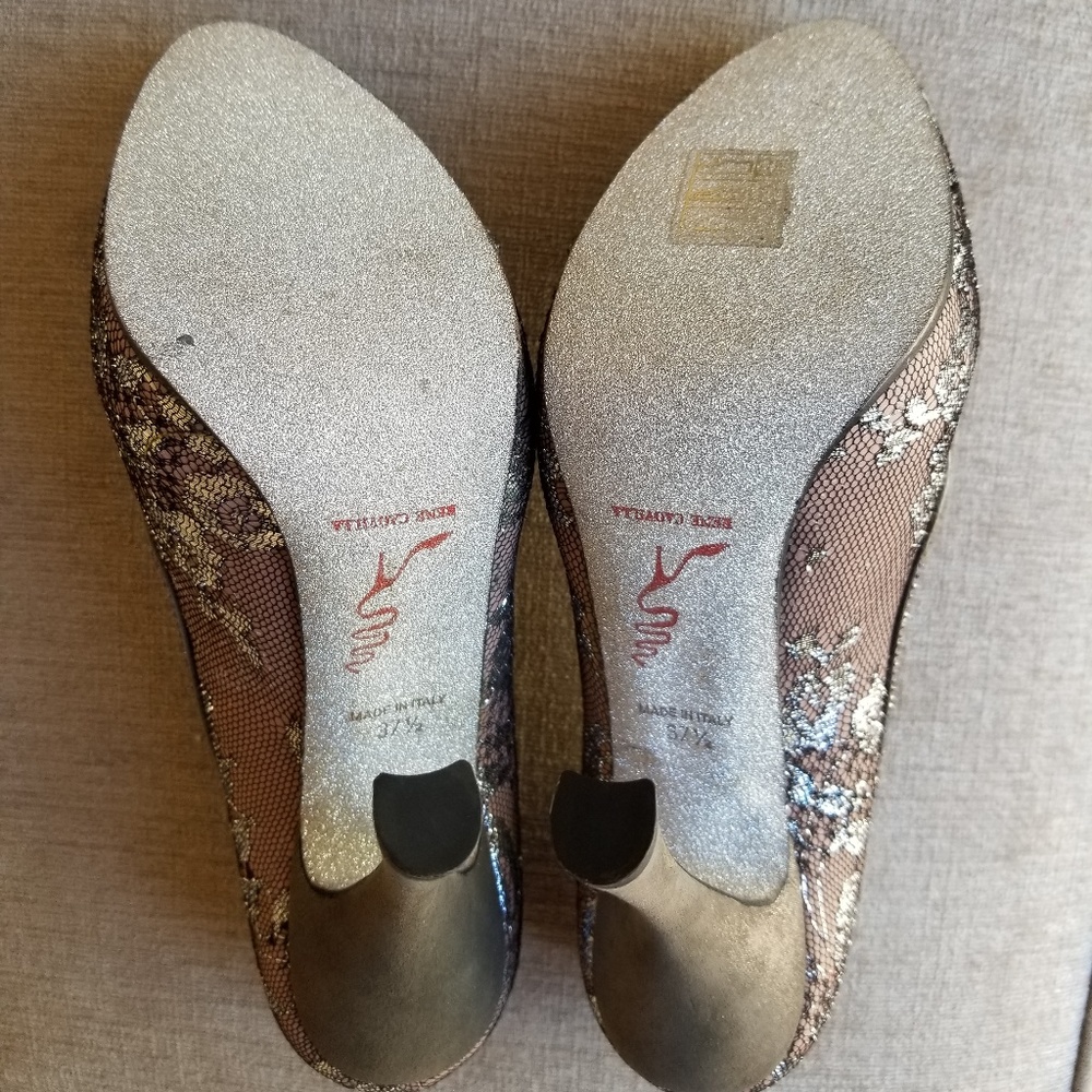 NIB Rene Caovilla Embellished Mesh Pumps - Picture 6 of 8